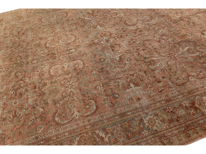 Antique Persian Mahal Wool Rug 9 X 12