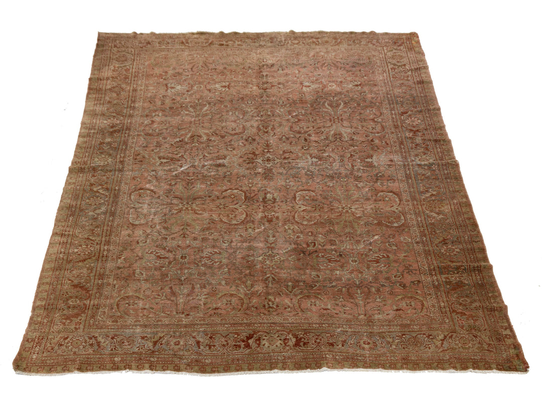 Antique Persian Mahal Wool Rug 9 X 12