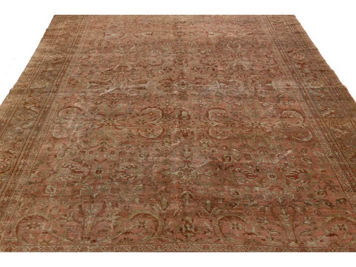Antique Persian Mahal Wool Rug 9 X 12