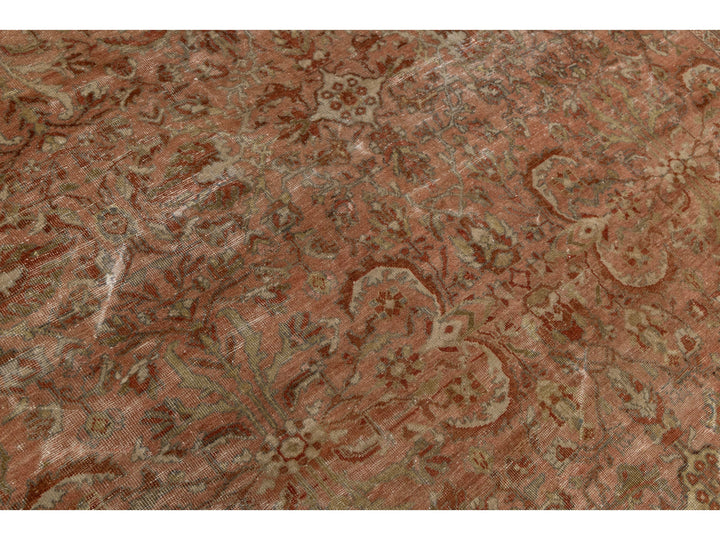 Antique Persian Mahal Wool Rug 9 X 12