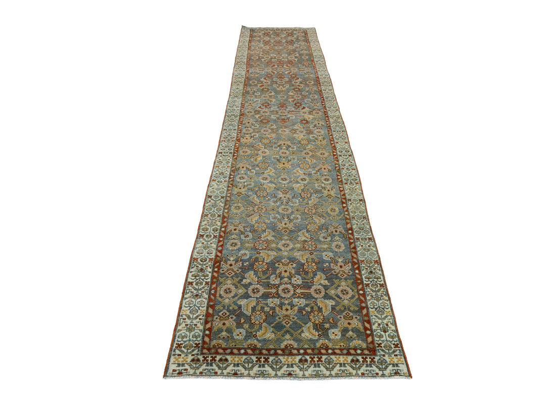 Antique Malayer Wool Runner 3 X 13