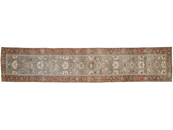 Antique Malayer Wool Runner 3 X 15