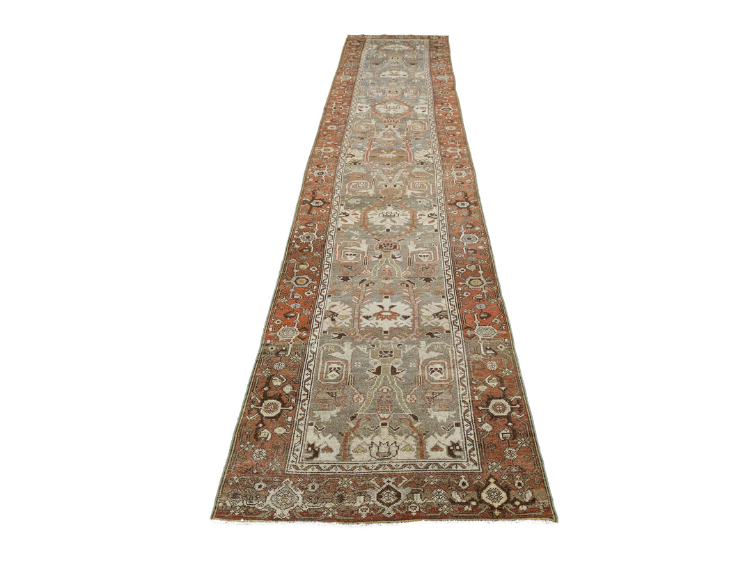 Antique Malayer Wool Runner 3 X 15