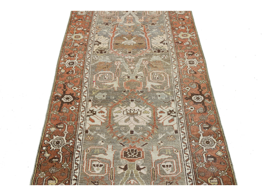 Antique Malayer Wool Runner 3 X 15
