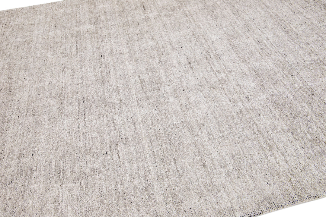 Modern Bamboo & Silk Groove Rug 8 X 10