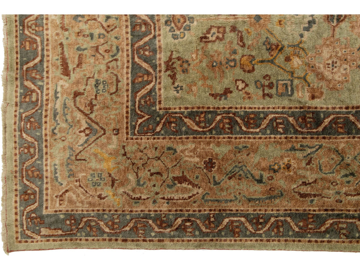 Antique Turkish Oushak Wool Rug 13 X 18