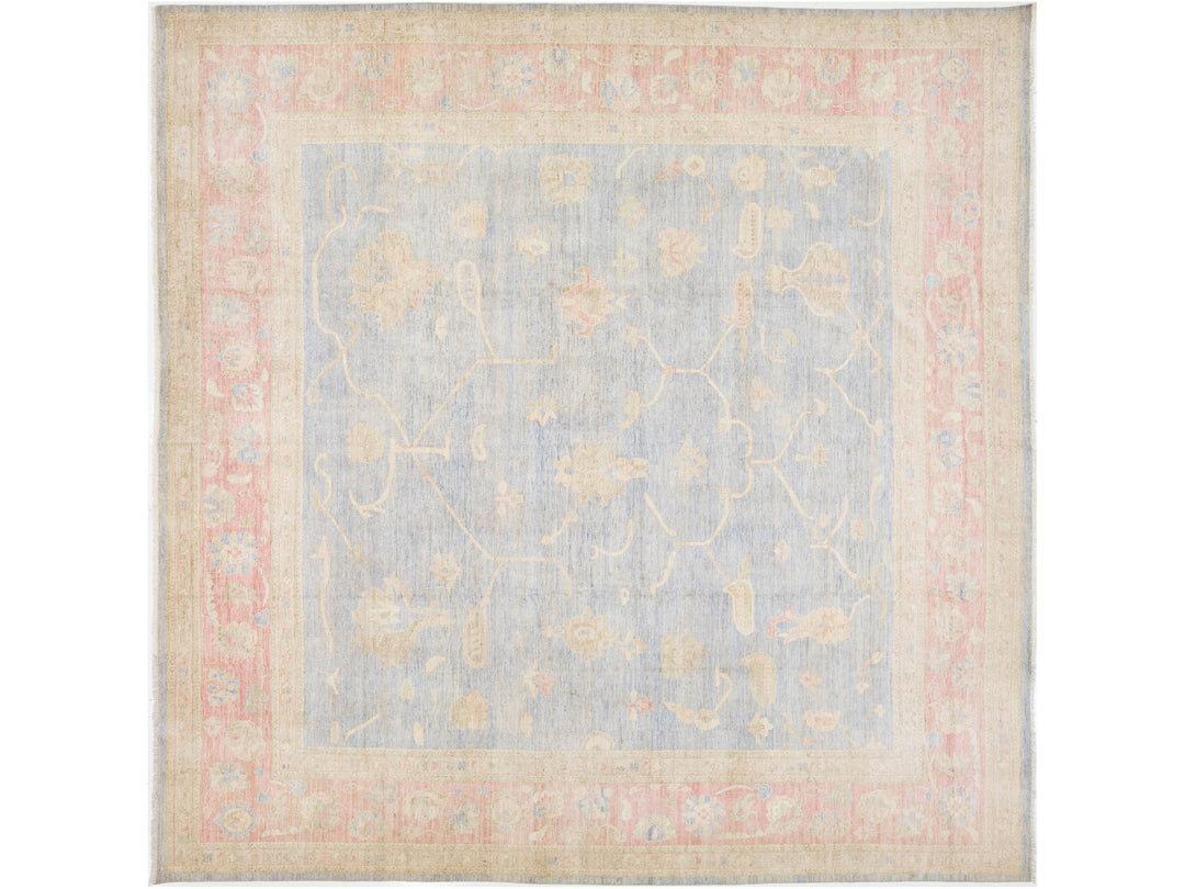 Modern Oushak Wool Rug 13 X 13