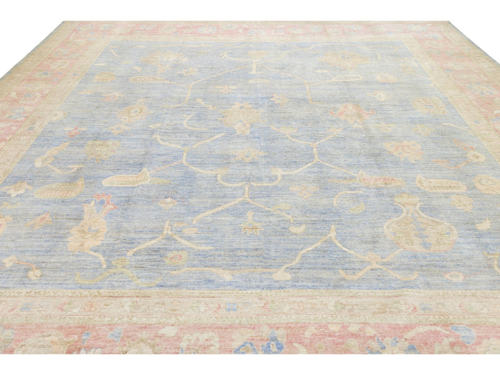Modern Oushak Wool Rug 13 X 13