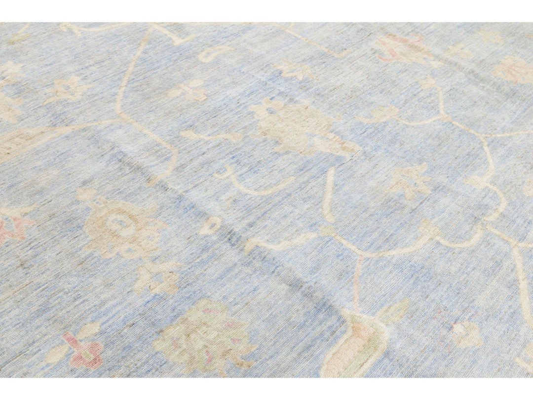 Modern Oushak Wool Rug 13 X 13