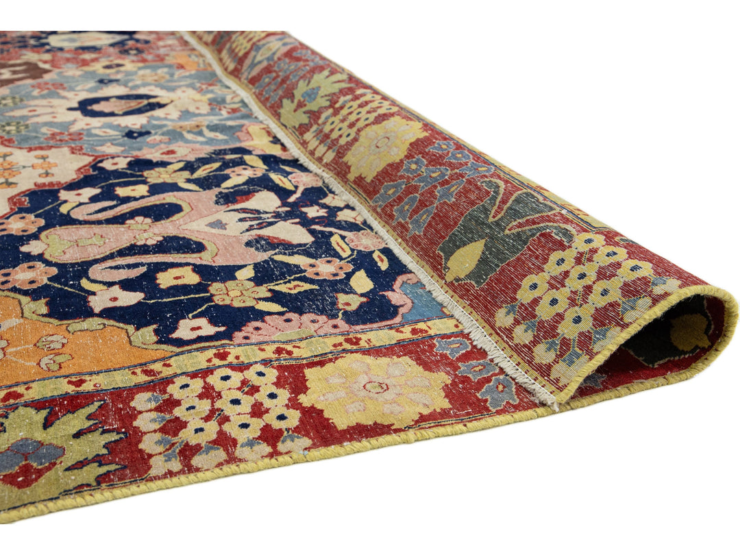 Antique Tabriz Wool Rug 10 X 13