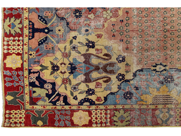Antique Tabriz Wool Rug 10 X 13