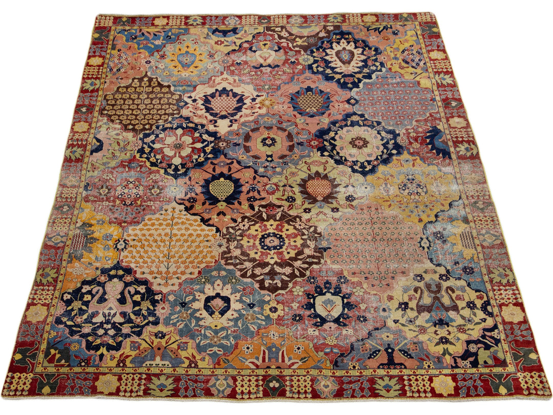 Antique Tabriz Wool Rug 10 X 13