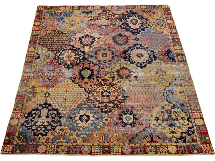 Antique Tabriz Wool Rug 10 X 13