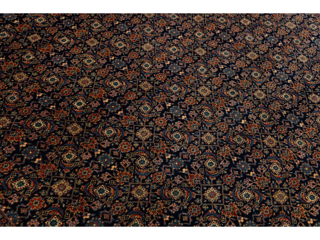 Antique Senneh Wool Rug 9 X 12