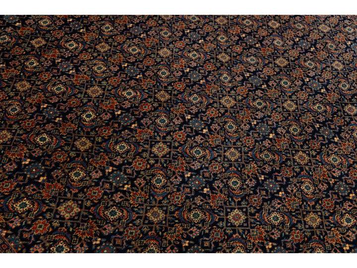 Antique Senneh Wool Rug 9 X 12