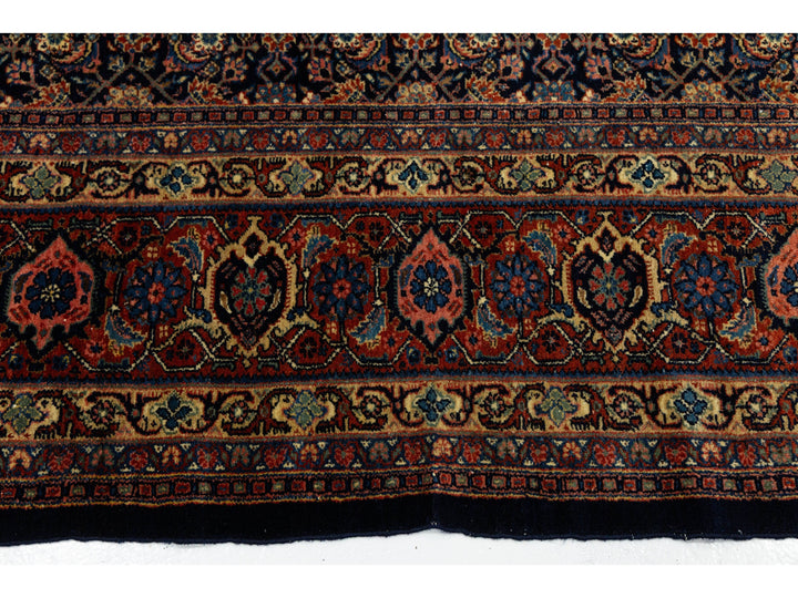 Antique Senneh Wool Rug 9 X 12