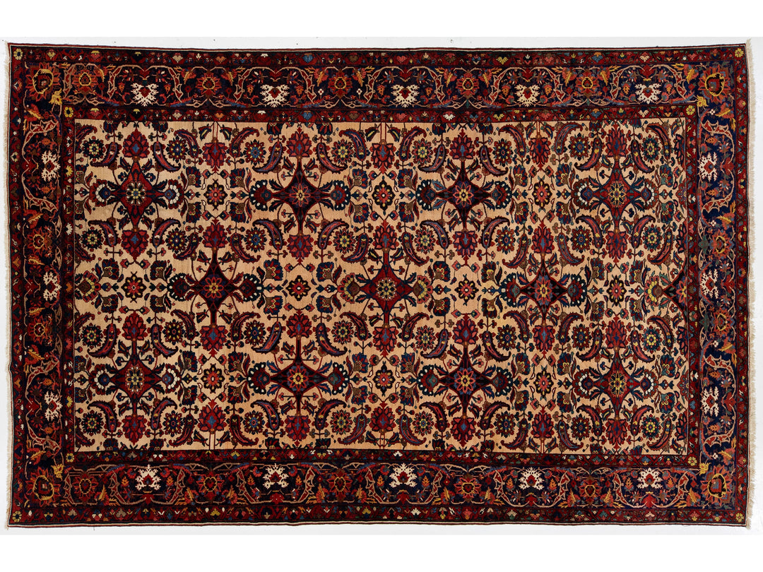 Antique Bakhtiari Wool Rug 11 X 17