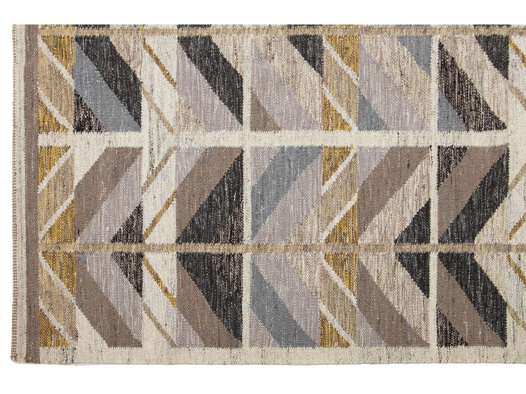 Modern Swedish Wool Rug 9 X 12