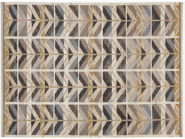 Modern Swedish Wool Rug 9 X 12