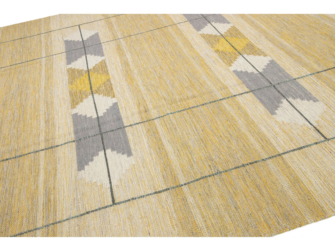 Modern Scandinavian Wool Rug 10 X 15