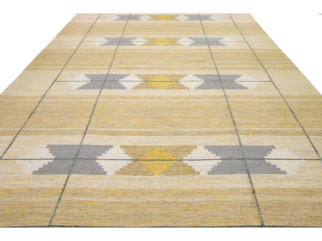 Modern Scandinavian Wool Rug 10 X 15