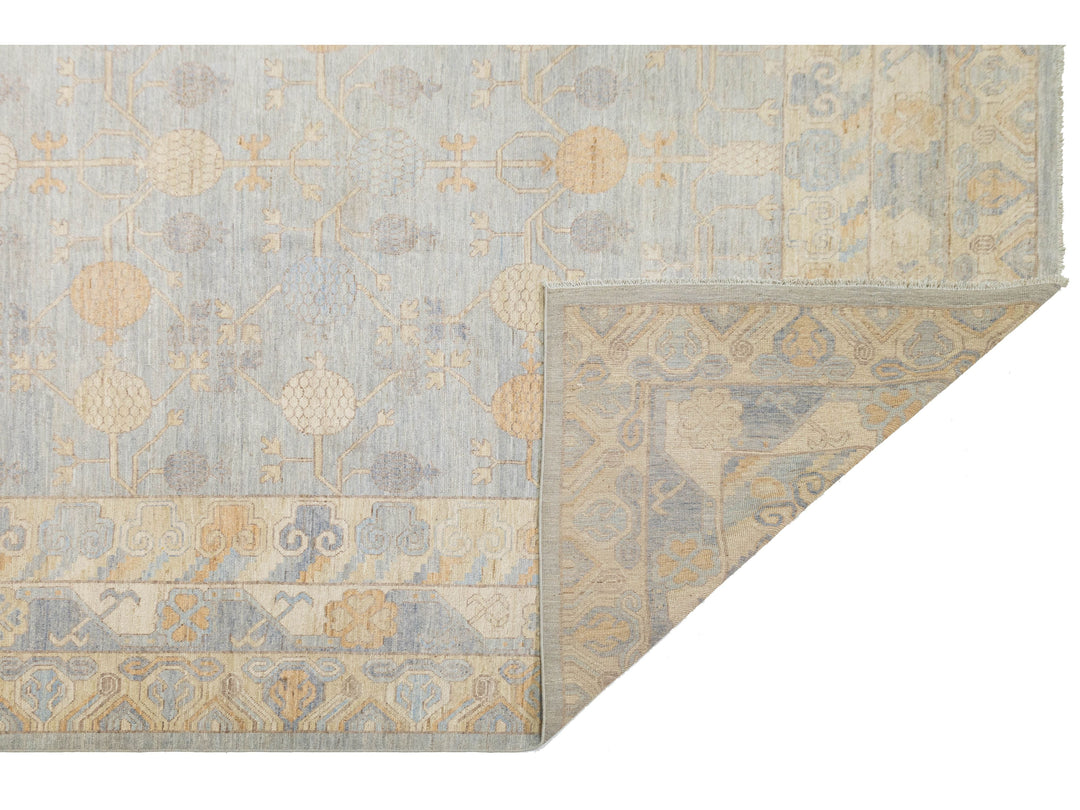 Modern Khotan Wool Rug 13 X 21