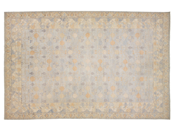 Modern Khotan Wool Rug 13 X 21