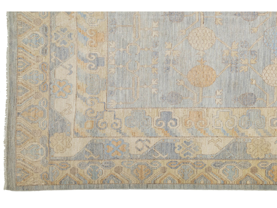 Modern Khotan Wool Rug 13 X 21