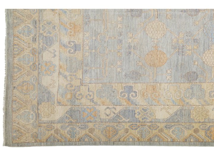 Modern Khotan Wool Rug 13 X 21
