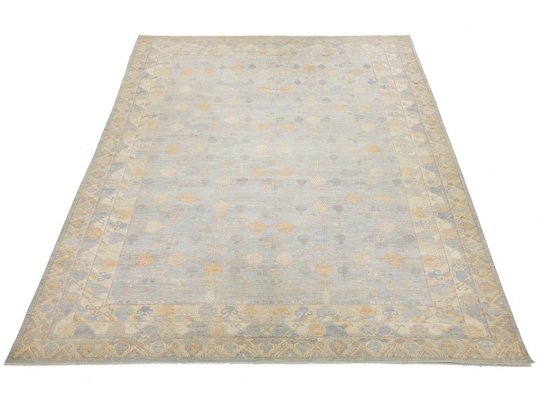 Modern Khotan Wool Rug 13 X 21