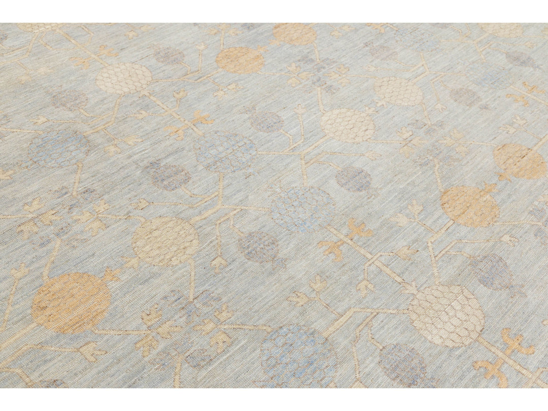 Modern Khotan Wool Rug 13 X 21