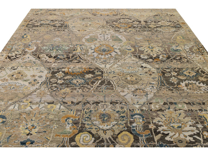 Contemporary Transitional Wool Rug 9 X 12