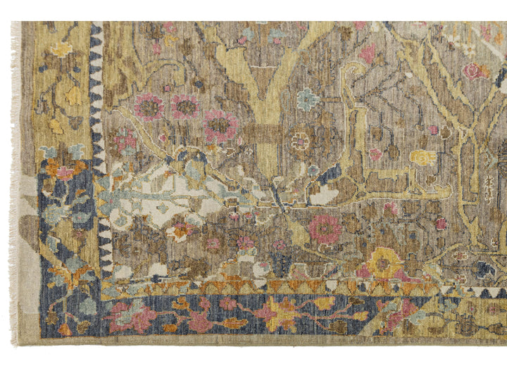 Modern Bidjar Wool Rug 9 X 14