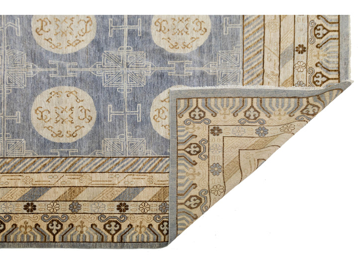 Modern Khotan Wool Rug 14 X 19