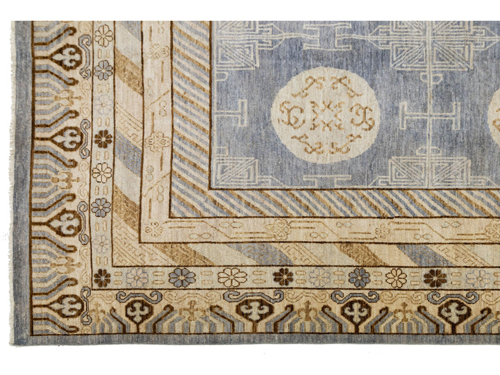 Modern Khotan Wool Rug 14 X 19