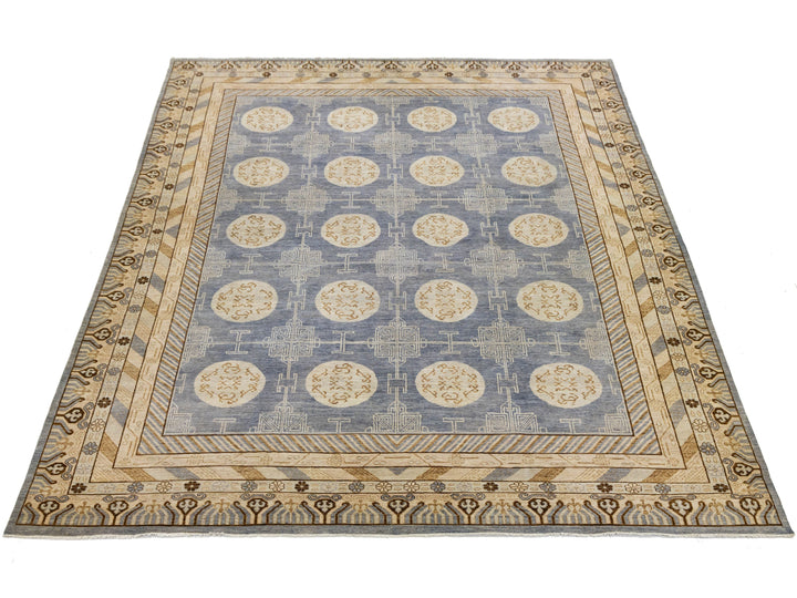Modern Khotan Wool Rug 14 X 19