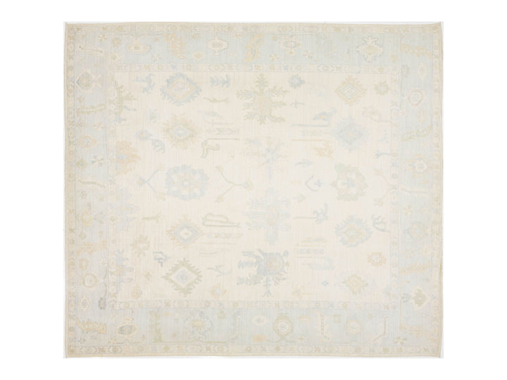Modern Oushak Wool Rug 13 X 15