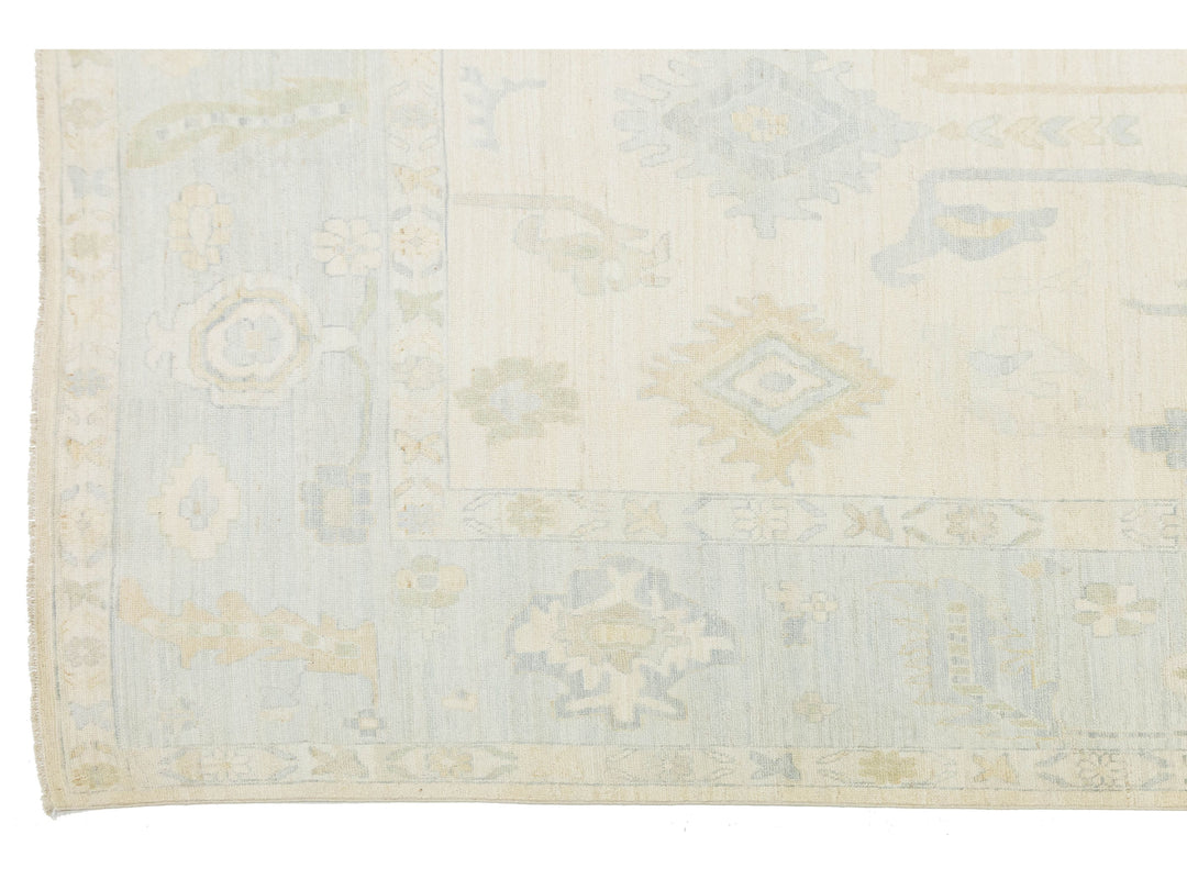 Modern Oushak Wool Rug 13 X 15