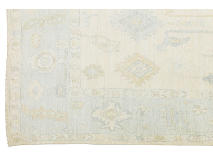 Modern Oushak Wool Rug 13 X 15