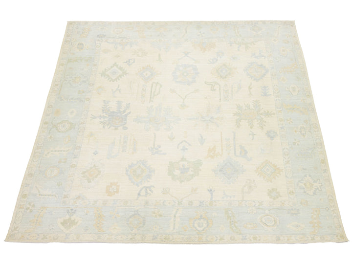 Modern Oushak Wool Rug 13 X 15