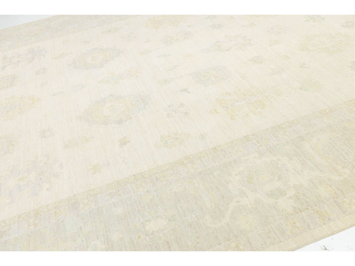 Modern Oushak Wool Rug 12 X 15