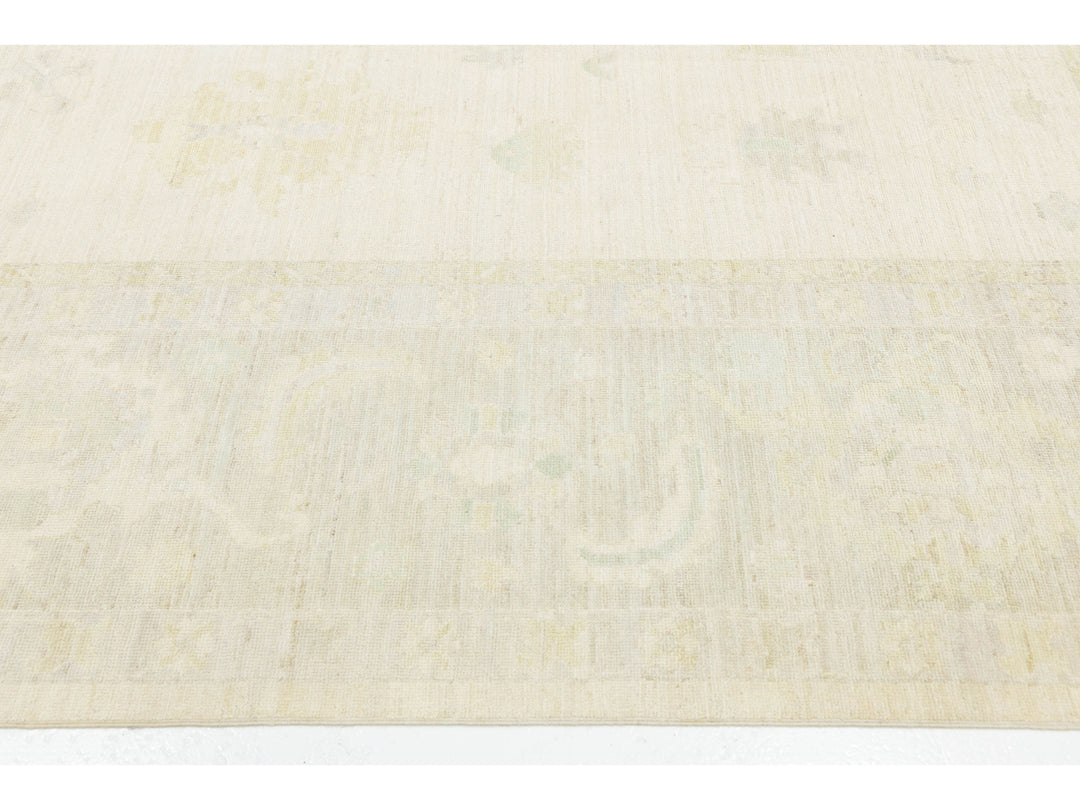 Modern Oushak Wool Rug 12 X 15