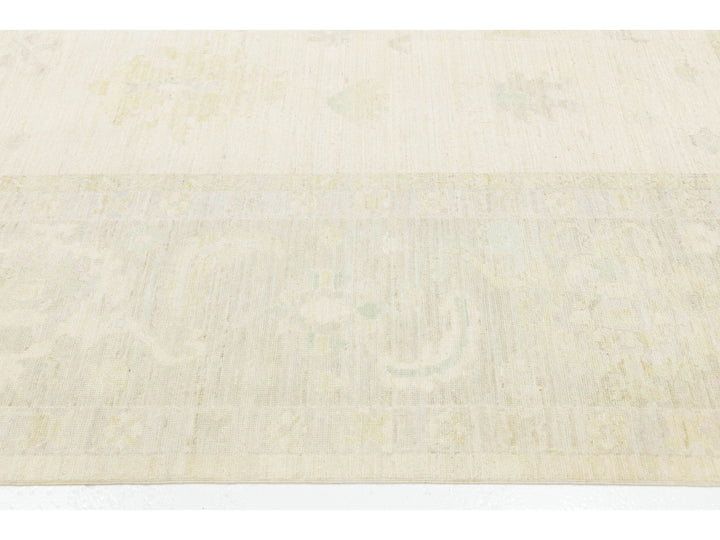 Modern Oushak Wool Rug 12 X 15
