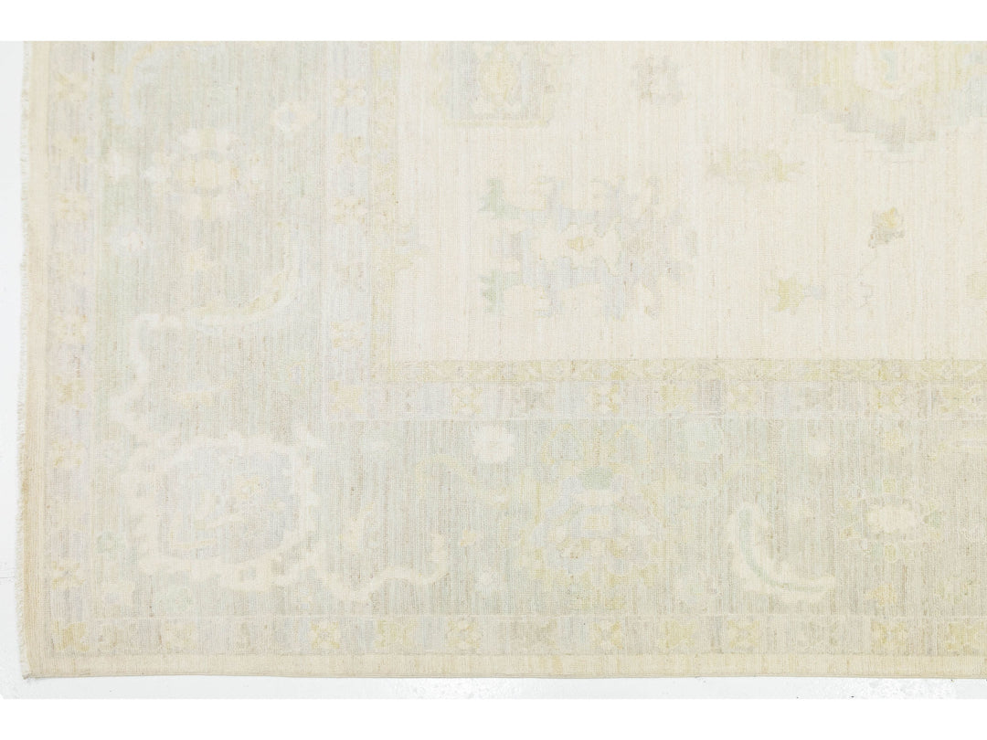 Modern Oushak Wool Rug 12 X 15