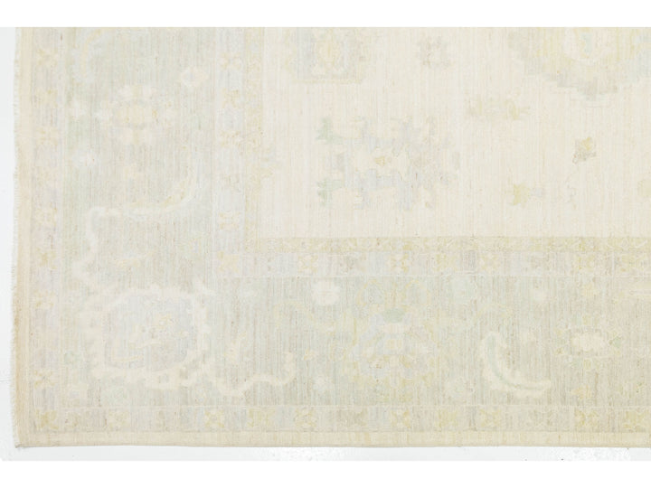 Modern Oushak Wool Rug 12 X 15