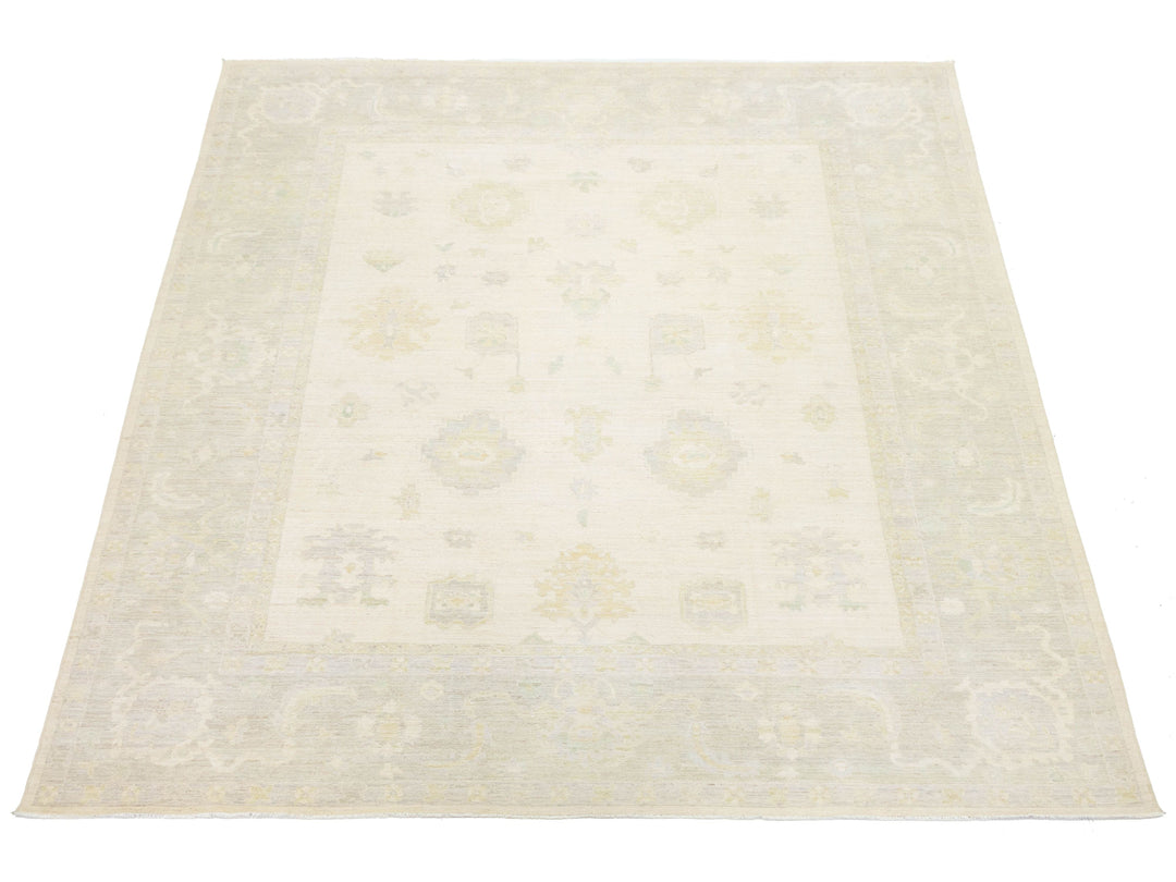 Modern Oushak Wool Rug 12 X 15