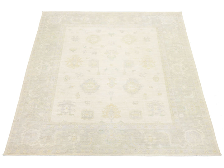 Modern Oushak Wool Rug 12 X 15