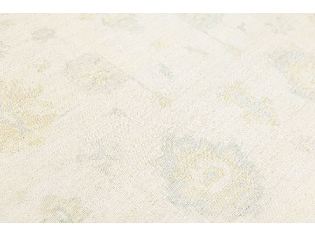 Modern Oushak Wool Rug 12 X 15