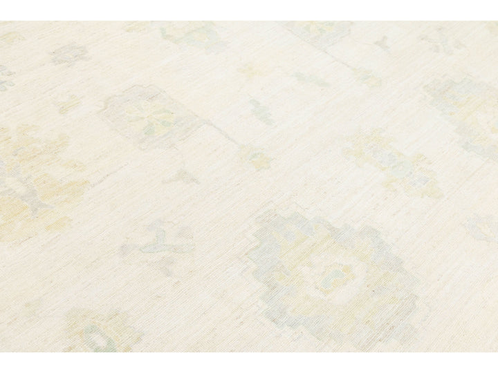 Modern Oushak Wool Rug 12 X 15