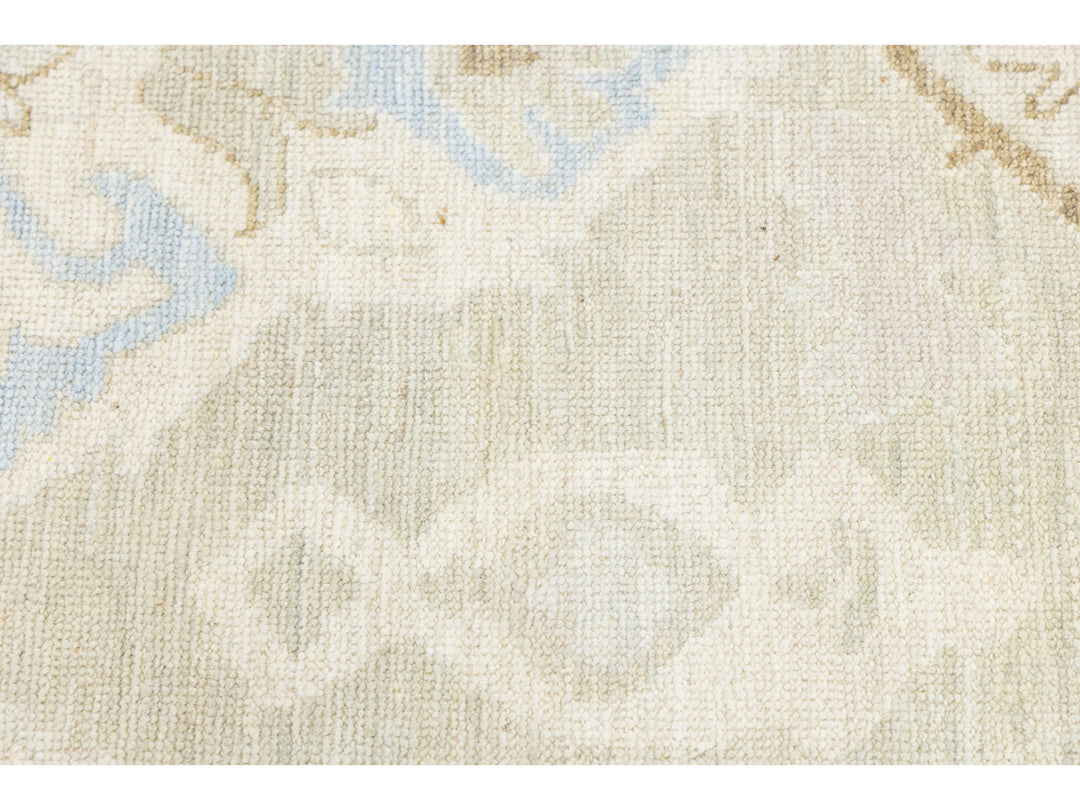 Modern Oushak Wool Rug 13 X 15